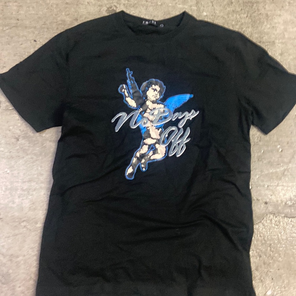 Black No days off T-Shirt